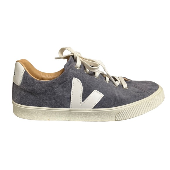 Veja Shoes - Veja Bastille Leather Trimmed Velvet Sneakers 7
